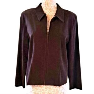 AGB California Vintage Faux Suede Jacket Super Soft for Fall in Women's Sz. Lg.